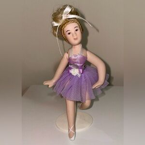 Porcelain Ballerina Doll on Stand